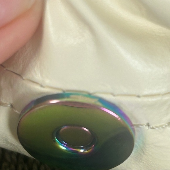 Rebecca Minkoff Zero Gravity Chantilly Leather Metallic Chain Shoulder Tote Bag - Picture 9 of 15